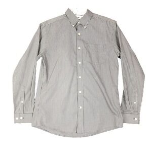 Eddie Bauer Mens‎ Brown Checkered Wrinkle Free Classic Fit Button Up Shirt